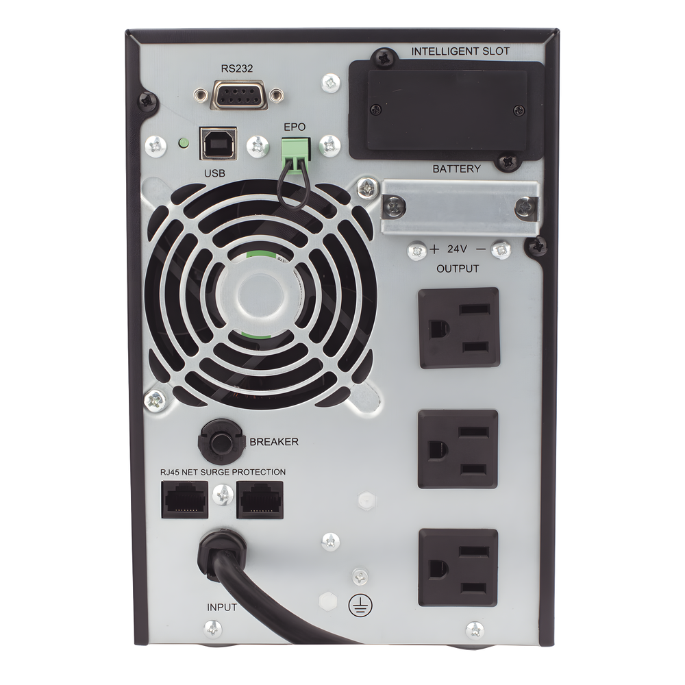 UPS 1000VA/900W  Online Doble Conversión /Pantalla LCD / 3 tomas 5-15R / Regulación de Voltaje / Protección RJ45