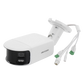 [FlexVu] [PROTECCIÓN ACTIVA] Bala IP Panorámica 8 Megapixel (4K) / 2 Lentes 4 mm (180°) / Imagen a Color 24/7 (ColorVu) / PoE / WDR 130° / IP67 / ACUSENSE / Luz Estroboscópica y Alarma Audible / 40 mts Luz Blanca / Micro SD