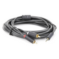 Cable Adaptador de 3.5mm Macho a 2 RCA Macho / 5 Metros (16.40 Pies) / Color Gris / Blindaje Múltiple / ABS / Alta Calidad