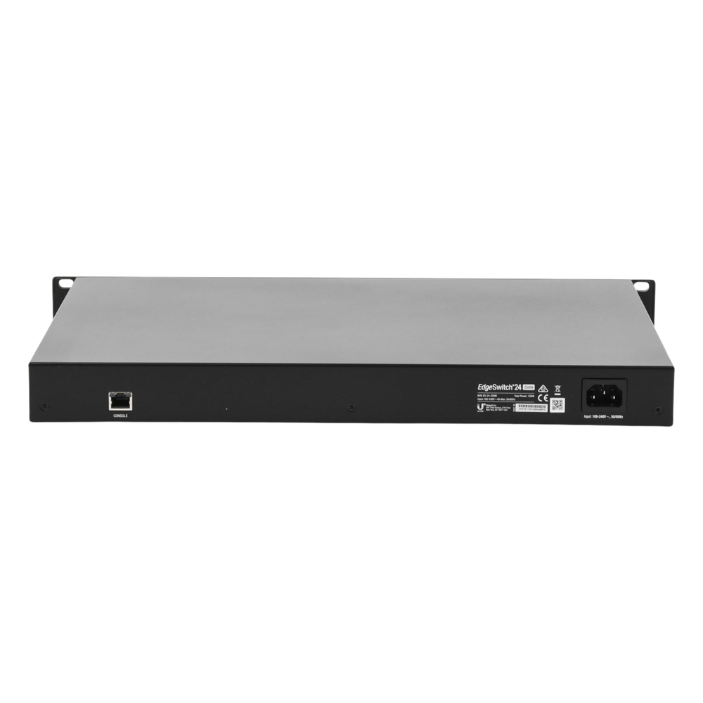Switch EdgeMAX administrable de 24 puertos Gigabit con PoE+/PoE Pasivo 24V + 2 Puertos SFP, 250 W