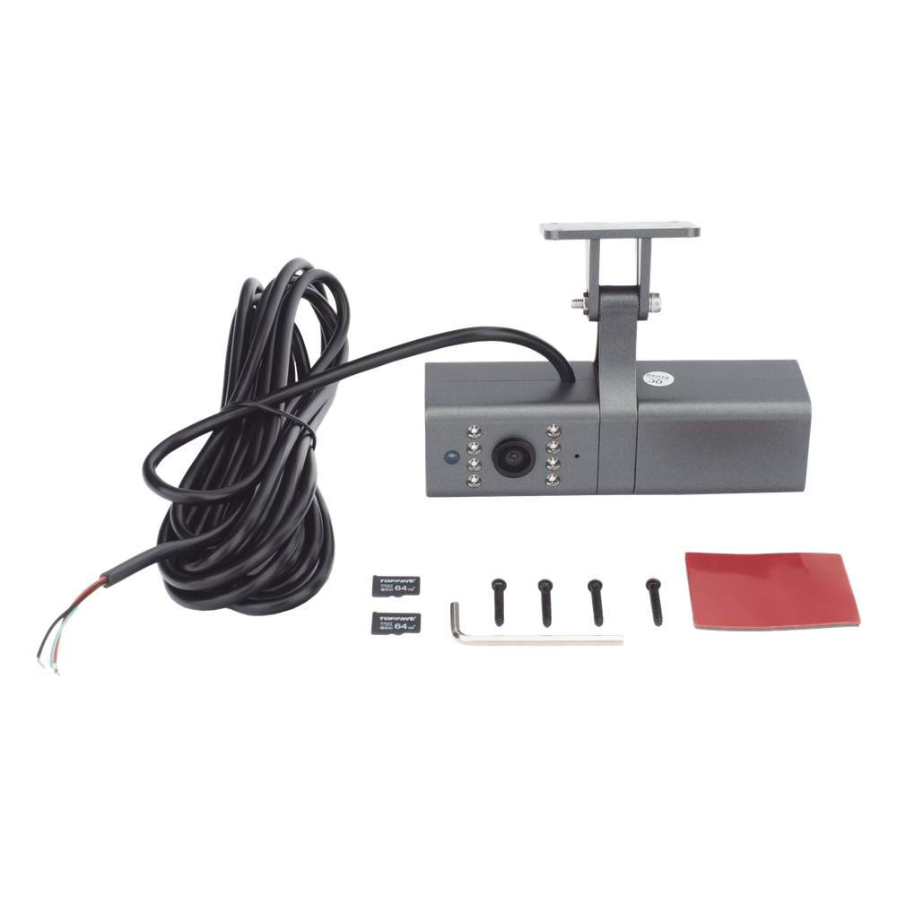 Cámara Dashcam, con evidencia fotográfica y grabación con almacenamiento en memoria, Visión Día y Noche, Compatible con FMC125 y FMC650.