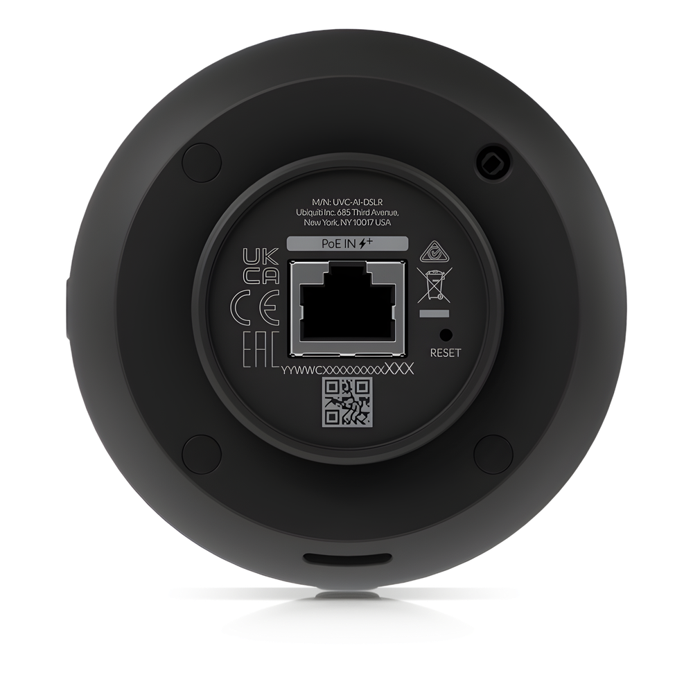 UniFi Protect AI DSLR Long Distance – Cámara 4K PoE+ para Interior/Exterior con Sensor de Alta Sensibilidad, Lente Fija de larga distancia de 45 mm y Analítica Avanzada por IA