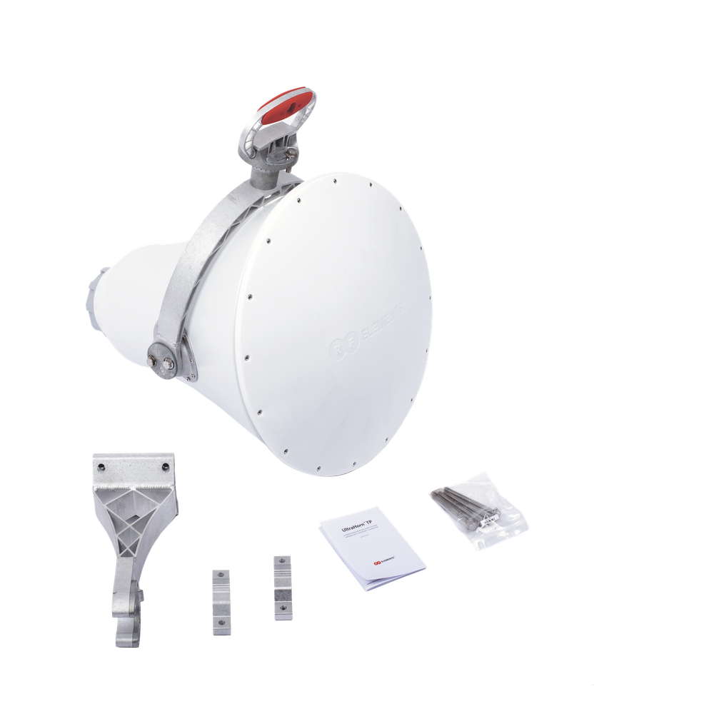 Antena direccional UltraHorn™ 5180-6775 GHz MHz, 24 dBi, ultra rechazo al ruido, conexión a radio sin pérdida y transmisión altamente direccional sin lóbulos laterales