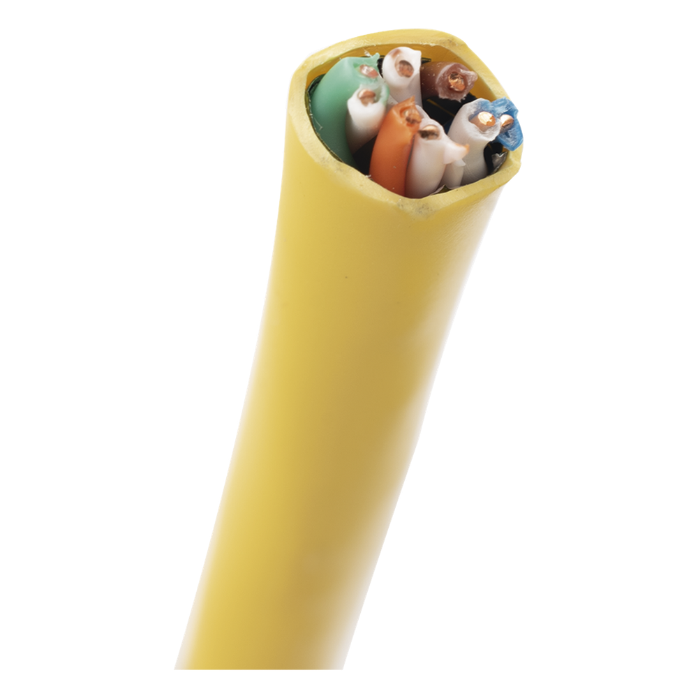 Bobina de Cable UTP de 4 Pares, Vari-MaTriX HD, Cat6A, 23 AWG, CMR (Riser), Color Amarillo, 305 Metros (1000 Pies)