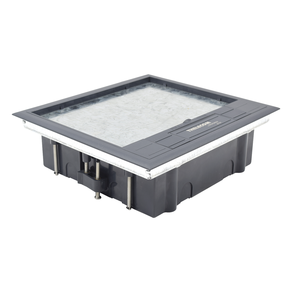 Caja de Piso para Dos Módulos Universales (Socket M2), para Alimentación Eléctrica y Redes de Datos (11000-33401) No Incluye Faceplates