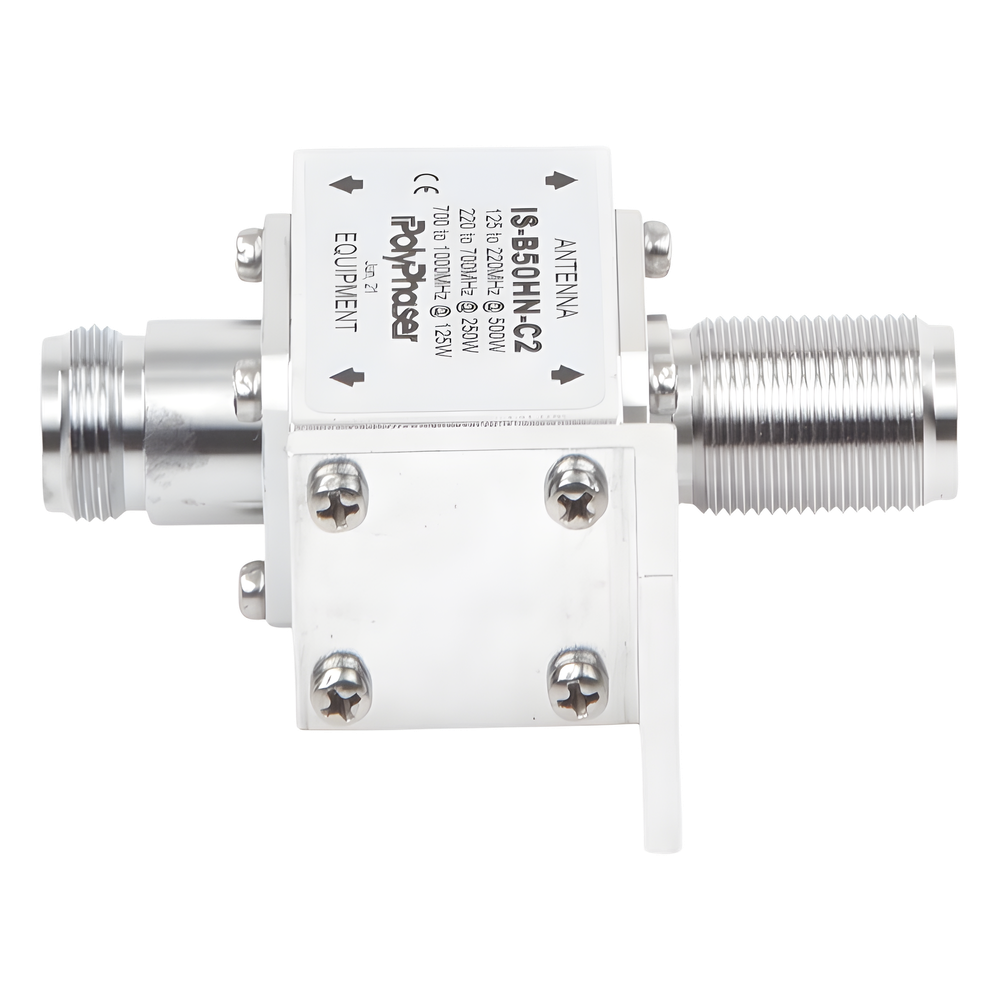 Protector Coaxial RF / 125-1000 MHz / 50 &Omega; / Conectores N Hembra / Ceja Frontal / 500W