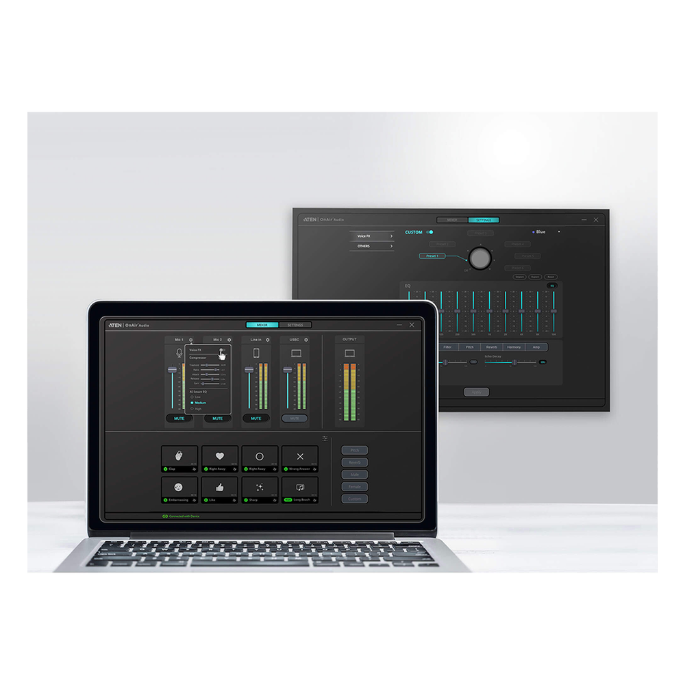 Mezclador de audio para pódcast con IA | MicLIVE™ de 6 canales