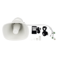 Bocina (Altavoz IP ) | Tipo Trompeta | 25 Watts | No requiere amplificador | 24VCD | Exterior IP67 | Metal | Entrada de alarma | Voceo en tiempo real | Calendarización de audios | Síntesis de Voz (TTS)