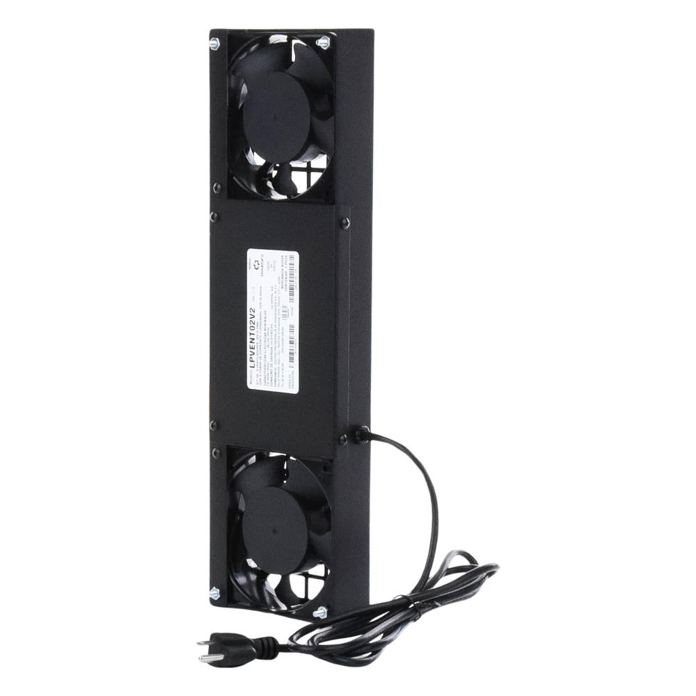 Kit de 2 Ventiladores (12 x 12 cm) con 3 Tomas de Corriente 110 Vca/50 Hz con Clavija