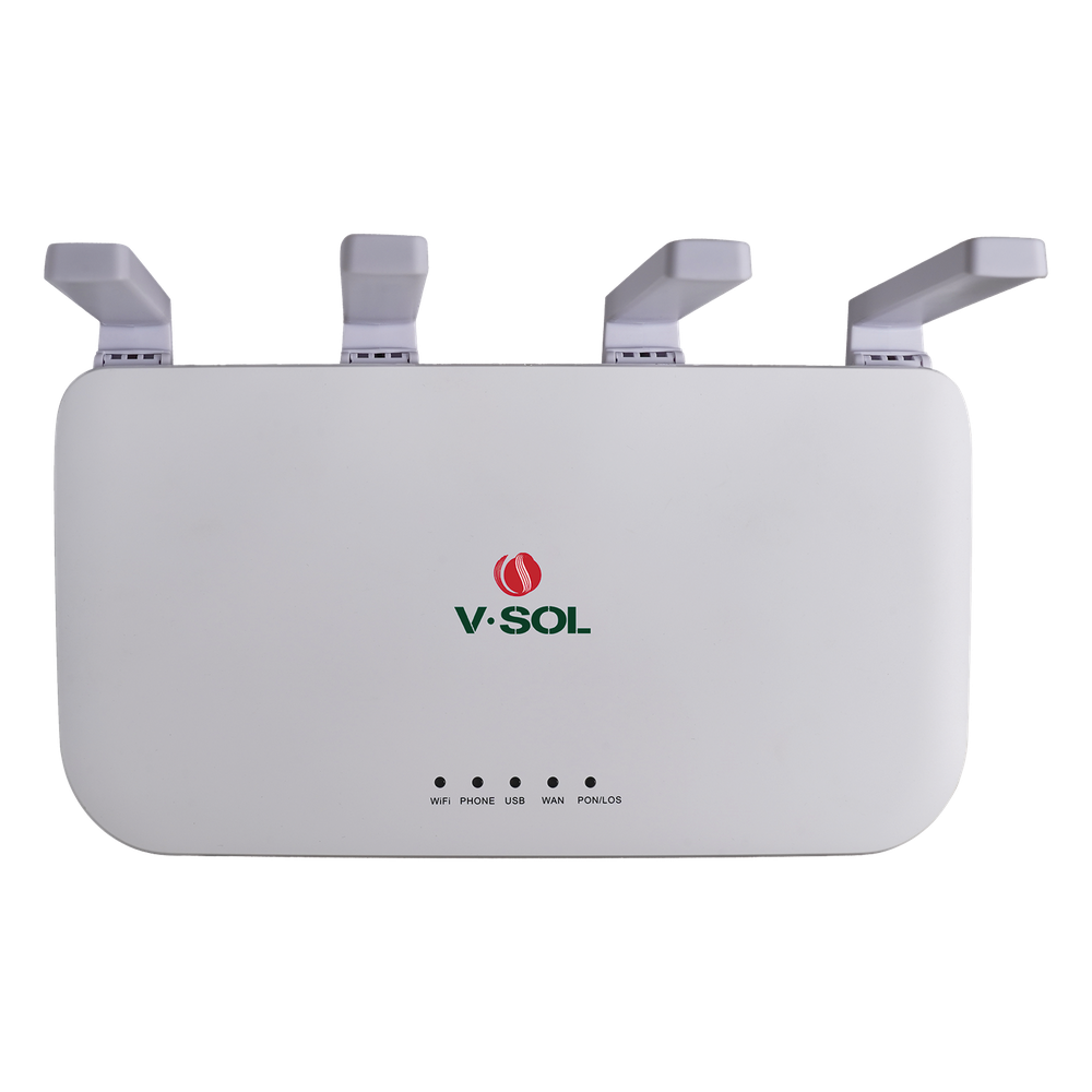 ONU DualMode EPON/GPON / Wi-Fi 6 / 1 Puerto FXS / 4 Puertos Gigabit / 1 Puerto USB / 1 Puerto SC/UPC