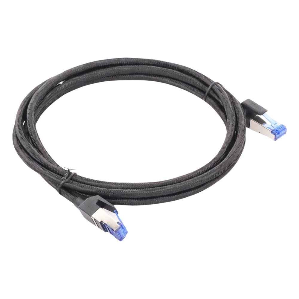 Cable Ethernet Cat8 CLASS F/FTP Redondo con Malla de Nylon 2 Metros (6.56 Pies)