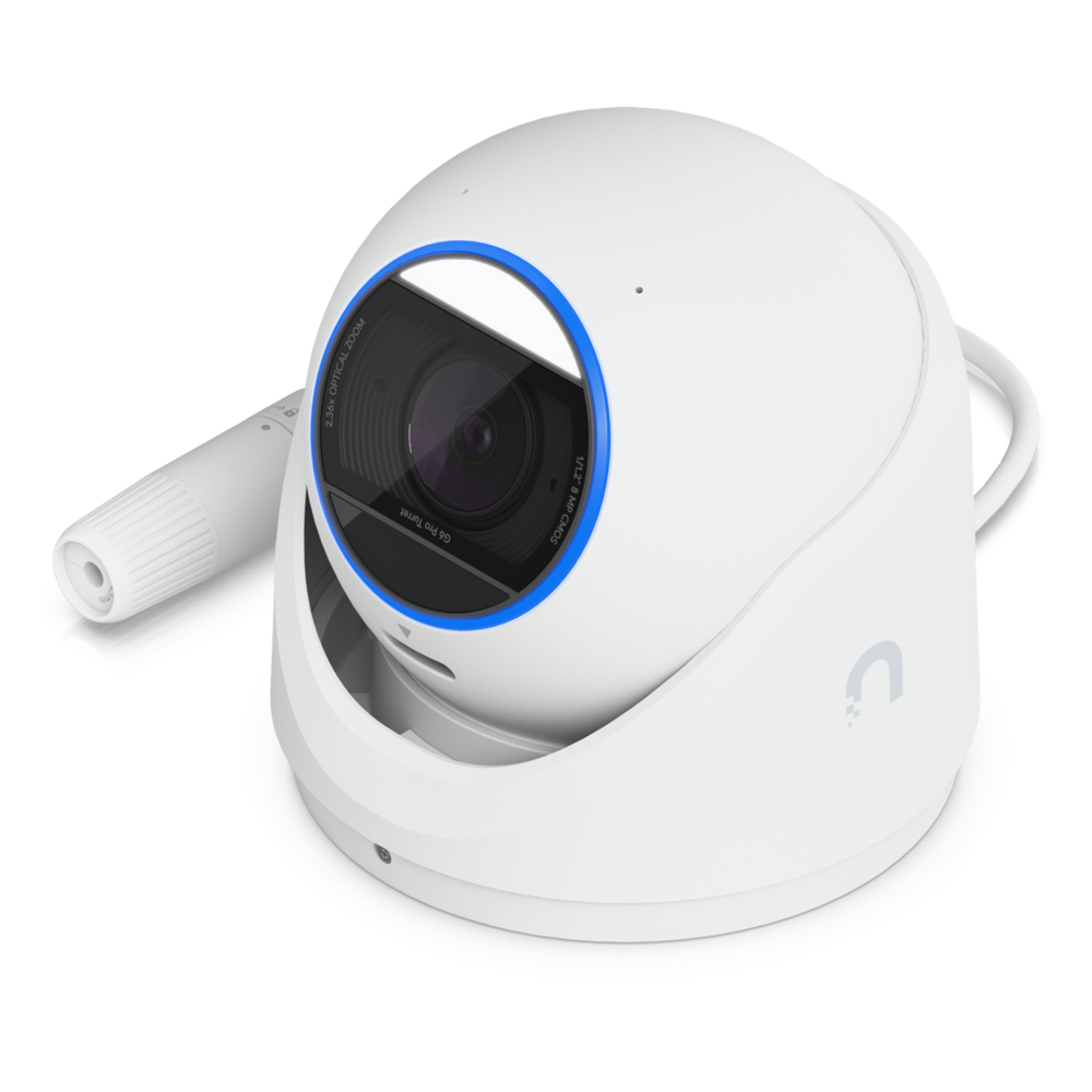 UniFi Protect G6 Pro Turret – Cámara 4K PoE+ Antimanipulación y Todo Clima con Motor de IA Multi-TOPS, Zoom Óptico 2.36× y Sensor CMOS 1/1.2