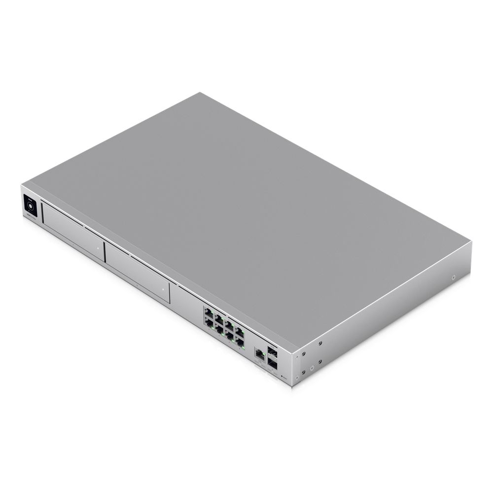 UniFi Dream Machine Pro Max – Cloud Gateway Empresarial con Soporte para 150 Dispositivos y 2000 Clientes, 5 Gbps de Ruteo con IDS/IPS, 2 Bahías para HDD 3.5”, SSD Interno de 128 GB, Failover, Balanceo de Carga y VPN/SD-WAN
