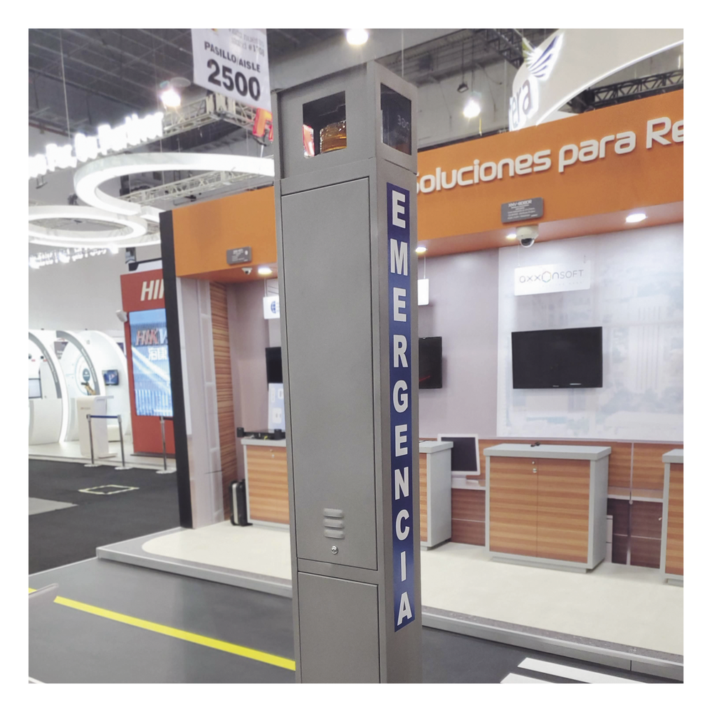 Gabinete tipo Torre para Sistema de Alerta  Mediante Equipo Fanvil I12-N-01P y estrobo (No incluidos).