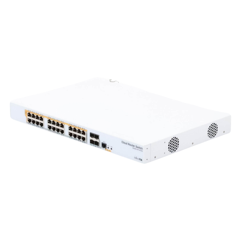 CRS328-24P-4S+RM - 24 port Gigabit Ethernet router/switch with four 10Gbps SFP+