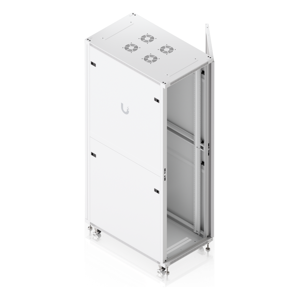 UACC Rack Cabinet 42U (600 × 1000 mm) – Gabinete de Piso Totalmente Ensamblado con Ventiladores Integrados, Paneles Removibles, Ruedas con Seguro y Puerta Frontal de Vidrio Templado