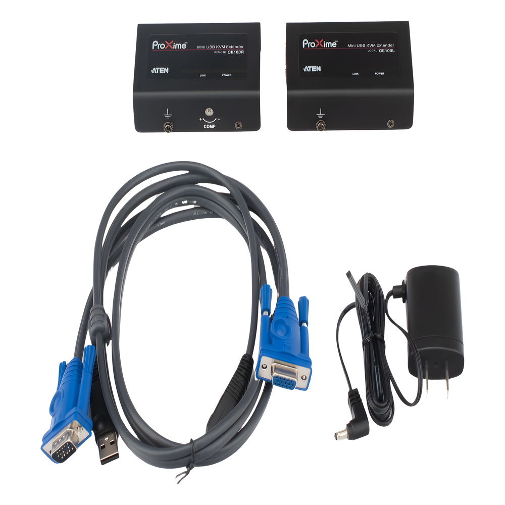 Extensor KVM USB | Acceso remoto PC | Hasta 100 m Cat5e | 1920x1200 | Protección ESD | Ajuste deskew