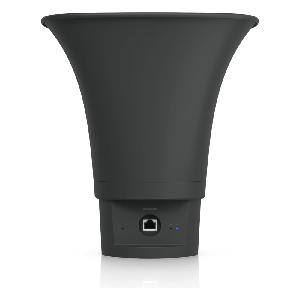 UniFi Protect AI Horn Speaker, Altavoz IP 120 dB, PoE+, Alerta AI Avanzada, Montaje Pared, Esquina y Poste, IP66, Color Negro