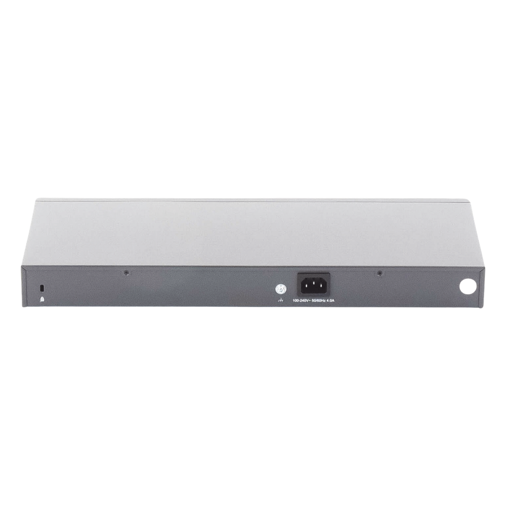 Switch no administrable de 16 puertos 10/100/1000Mbps y PoE af/at, 2 puertos SFP hasta 250W.