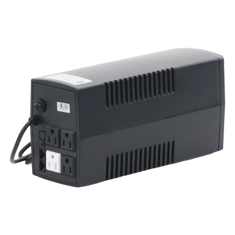 UPS de 600VA/360W / Topología Línea Interactiva / Entrada y Salida 120 Vca / Clavija NEMA 5-15P / 4 Tomas NEMA 5-15R/ Sin Protector RJ11 ni RJ45