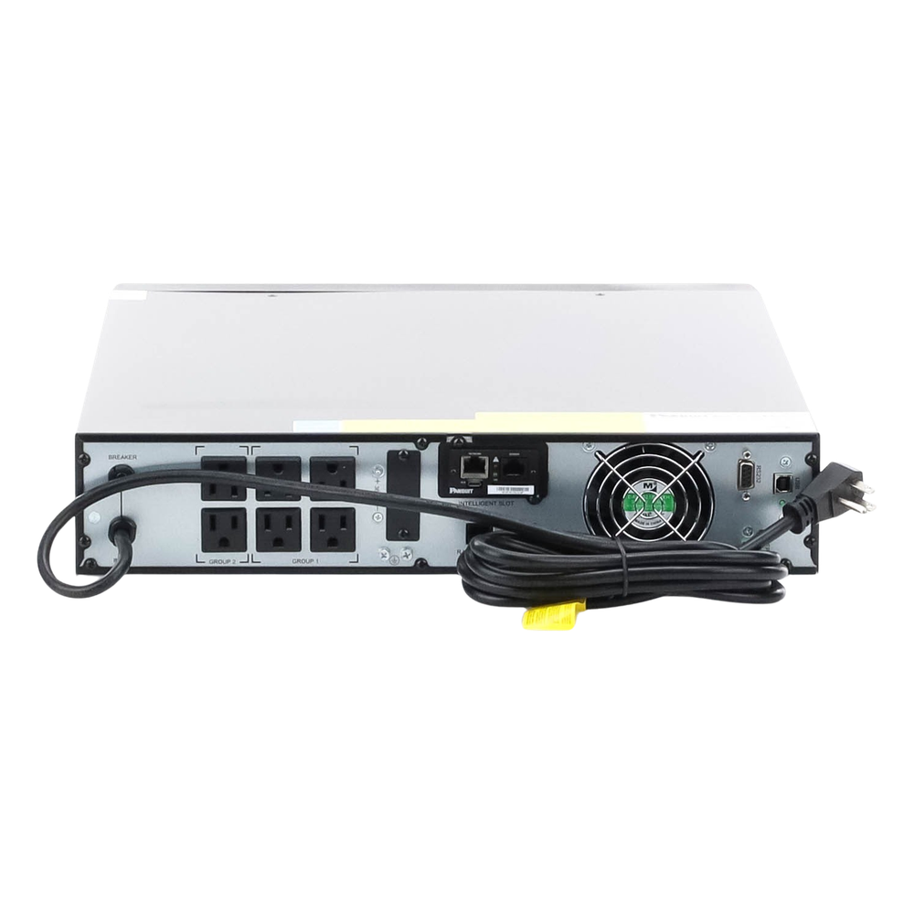 UPS SmartZone de 1000 VA/1000 W, Online Doble Conversión, Entrada 120 Vca NEMA 5-15P, Onda Senoidal Pura, 2 UR, Con 6 Tomas NEMA 5-15R, Incluye Tarjeta de Red y Kit de Rieles