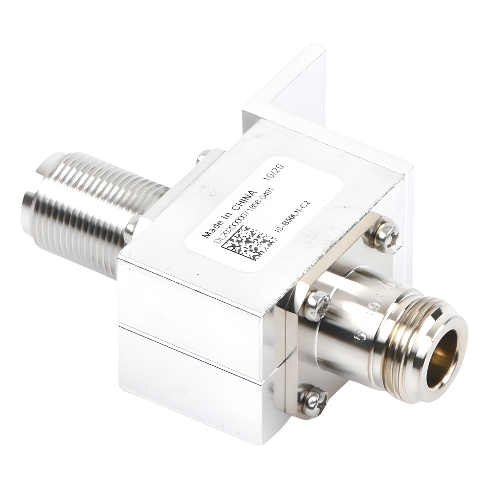 Protector Coaxial RF / 125-1000 MHz / 50 Ω / Conectores N Hembra / Bloqueo DC / 40 kA
