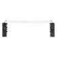 Rack Abierto de montaje en Pared, de 19in,  Profundidad Ajustable (8" a 12") de 2.5  Unidades de rack, con Capacidad de Crecimiento.