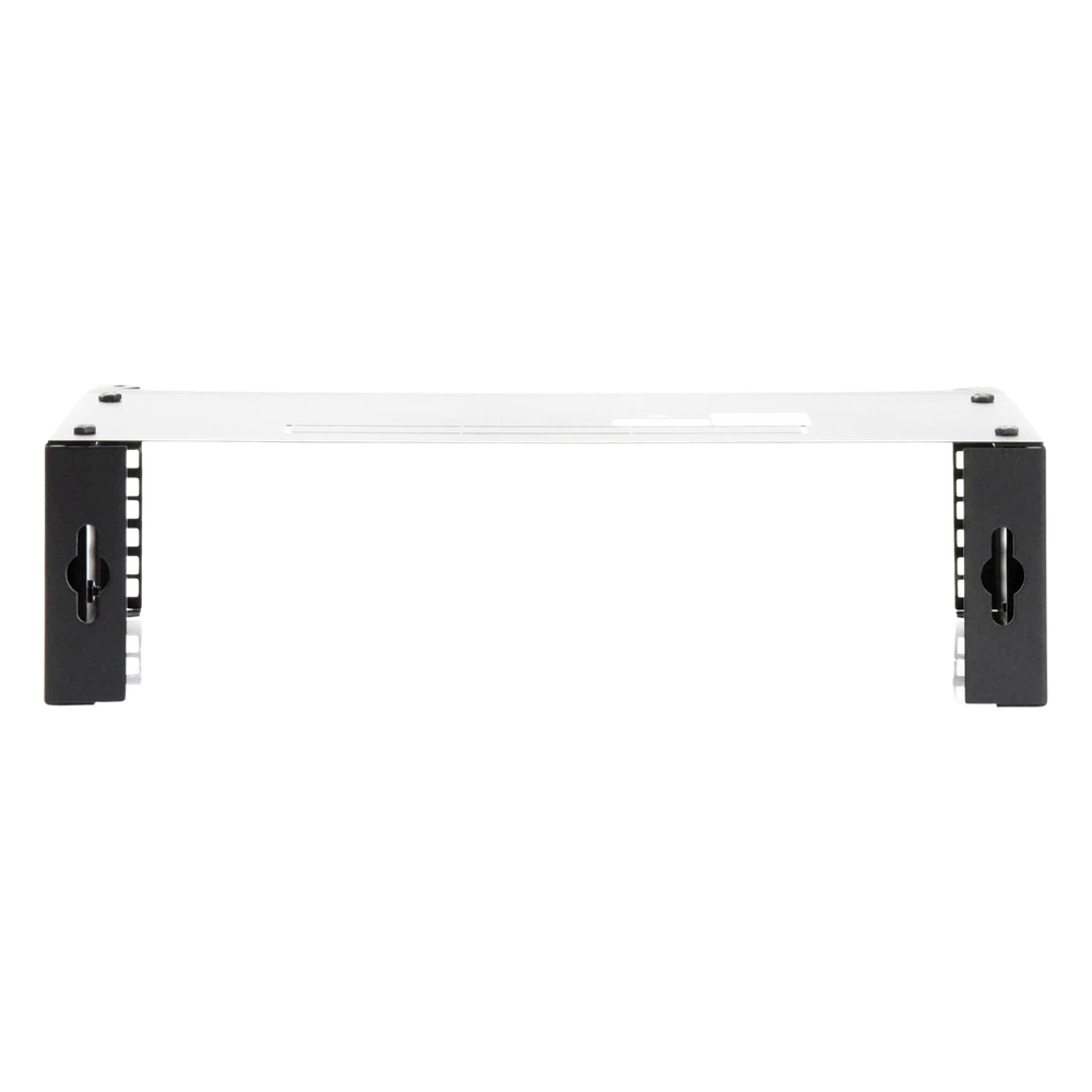 Rack Abierto de montaje en Pared, de 19in,  Profundidad Ajustable (8" a 12") de 2.5  Unidades de rack, con Capacidad de Crecimiento.