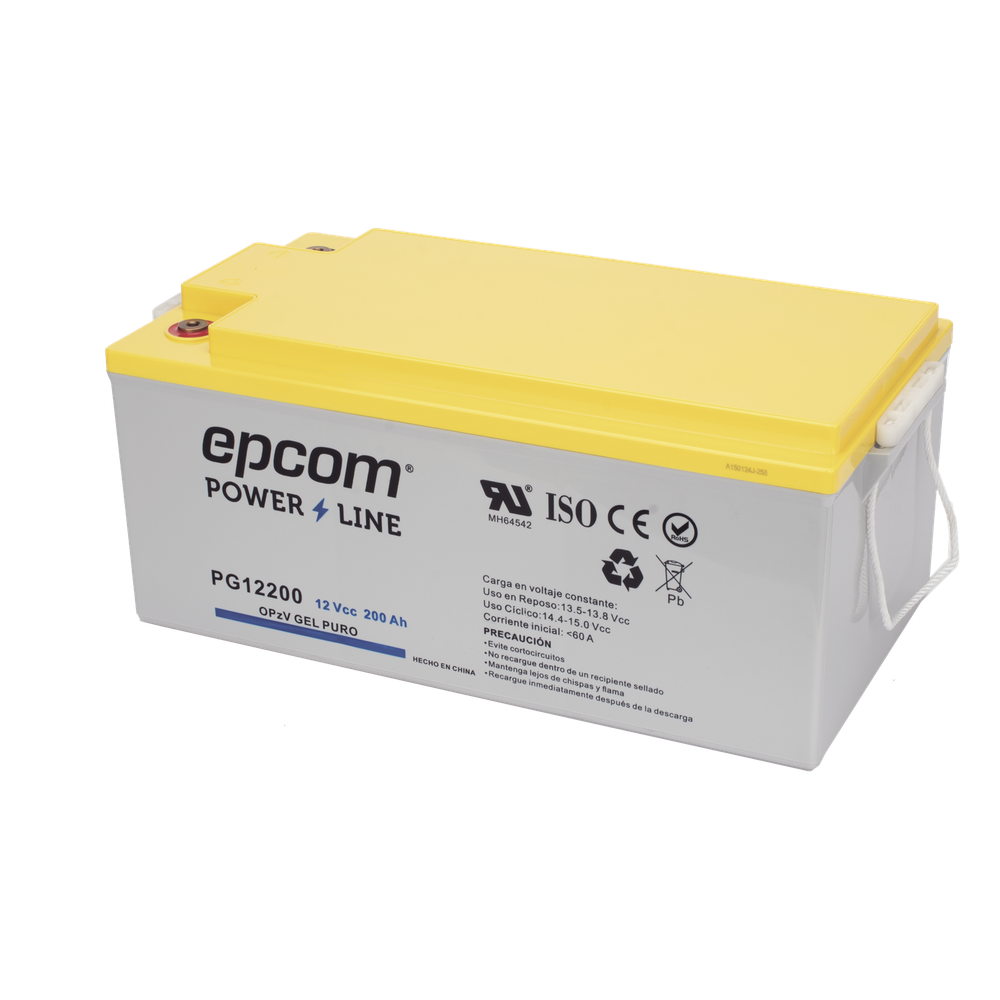 Batería de GEL PURO OPzV / 12 V @ 200 Ah / Ciclo profundo / Uso en Aplicaciones Fotovoltaicas y de Respald