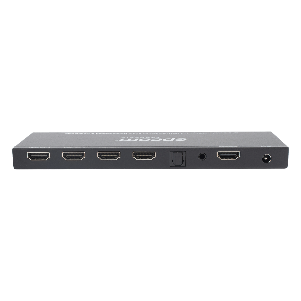 Splitter HDMI 1x4 | 1 Entrada a 4 salidas (Simultaneas) | 4K@60Hz | Extractor de Audio | Down Scaler | HDR  4:4:4 | EDID | 18Gbps