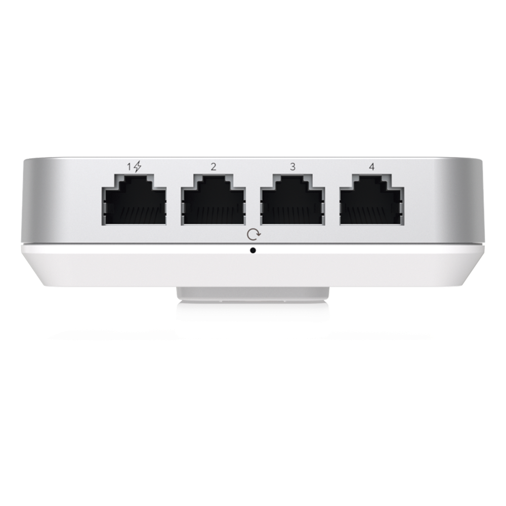Access Point UniFi U6 In Wall/Montaje p/pared, WIFI 6 2.4 Y 5 Ghz, hasta 5.3 Gbps, 1 pto PoE In, 4 ptos secundarios (1 PoE Out)