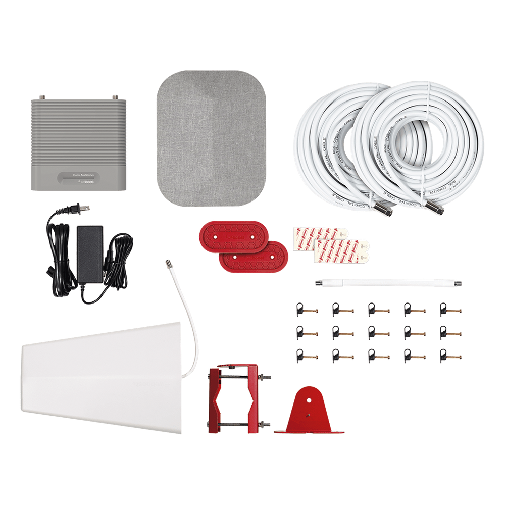 KIT Amplificador de Señal Celular, HOME MULTIROOM | Mejora la Señal Celular de todos los Operadores | Cubre áreas de hasta 900 m²