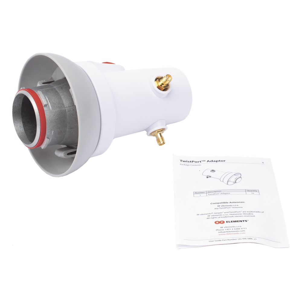 Adaptador TwistPort conectorizado SMA 5180-6400 MHz de baja perdida para antenas tipo cuerno