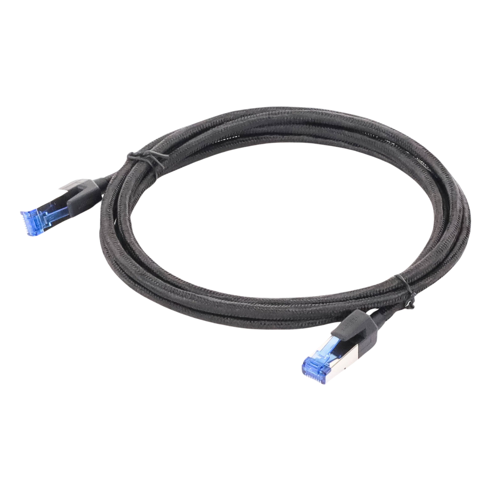 Cable Ethernet Cat8 CLASS F/FTP Redondo con Malla de Nylon 2 Metros (6.56 Pies)