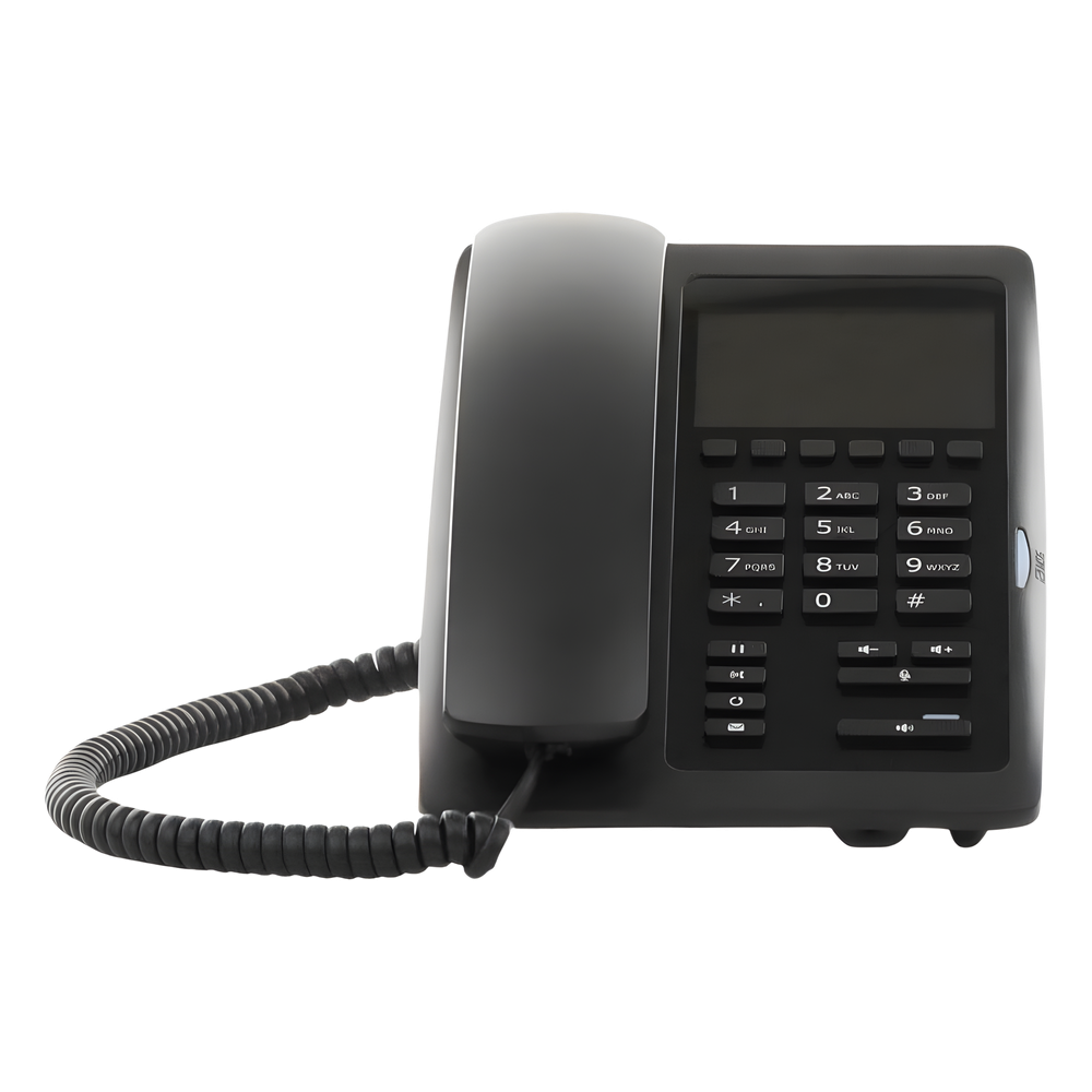 (H5W Color Negro)Teléfono IP WiFi para Hotelería, profesional de gama alta con pantalla LCD de 3.5 pulgadas a color, 6 teclas programables para servicio rápido (Hotline) PoE