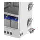 Gabinete de Piso para Exterior con Ventiladores y Termostato con Rack de 19" de 16 U + Espacio para Baterías, Se envía el Gabinete Armado.