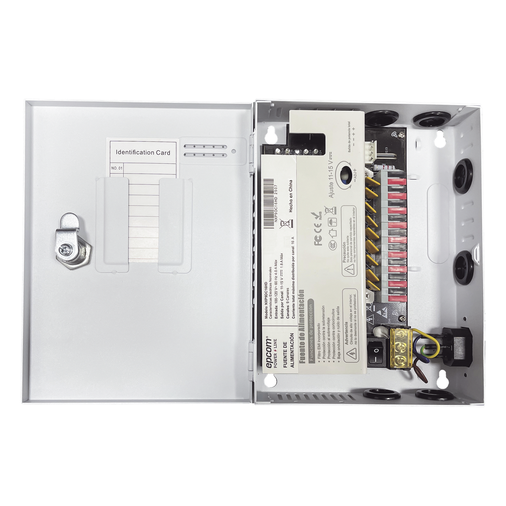 Fuente / 11-15 V / 9 canales / 16 A / Alta tecnología en seguridad / Doble ventilador / Hasta 1.8 Amperes por Salida / Filtro de ruido por canal / Diseño de alta gama.