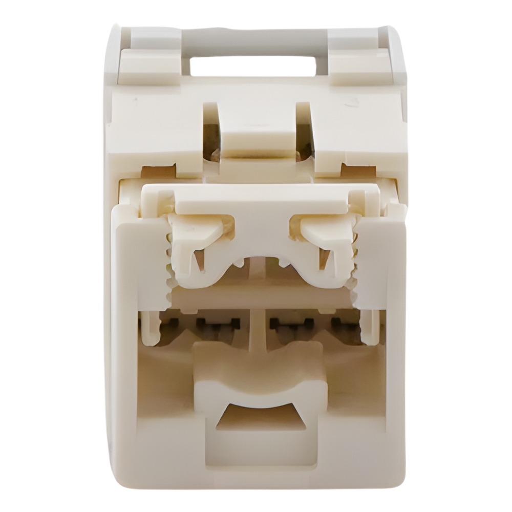 Conector Jack RJ45 Estilo TG, Mini-Com, Categoría 6, de 8 Posiciones y 8 Cables, Color Blanco