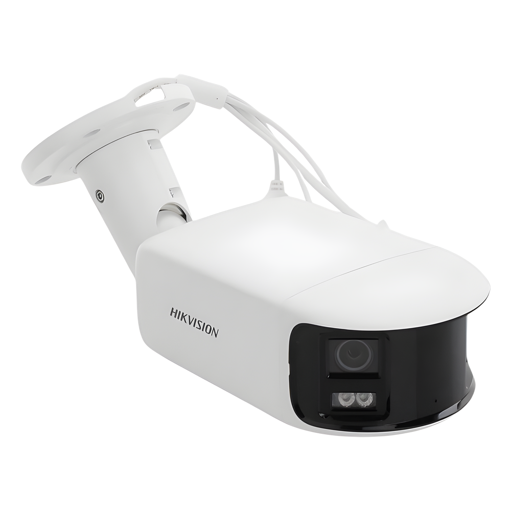 [FlexVu] [PROTECCIÓN ACTIVA] Bala IP Panorámica 8 Megapixel (4K) / 2 Lentes 4 mm (180°) / Imagen a Color 24/7 (ColorVu) / PoE / WDR 130° / IP67 / ACUSENSE / Luz Estroboscópica y Alarma Audible / 40 mts Luz Blanca / Micro SD