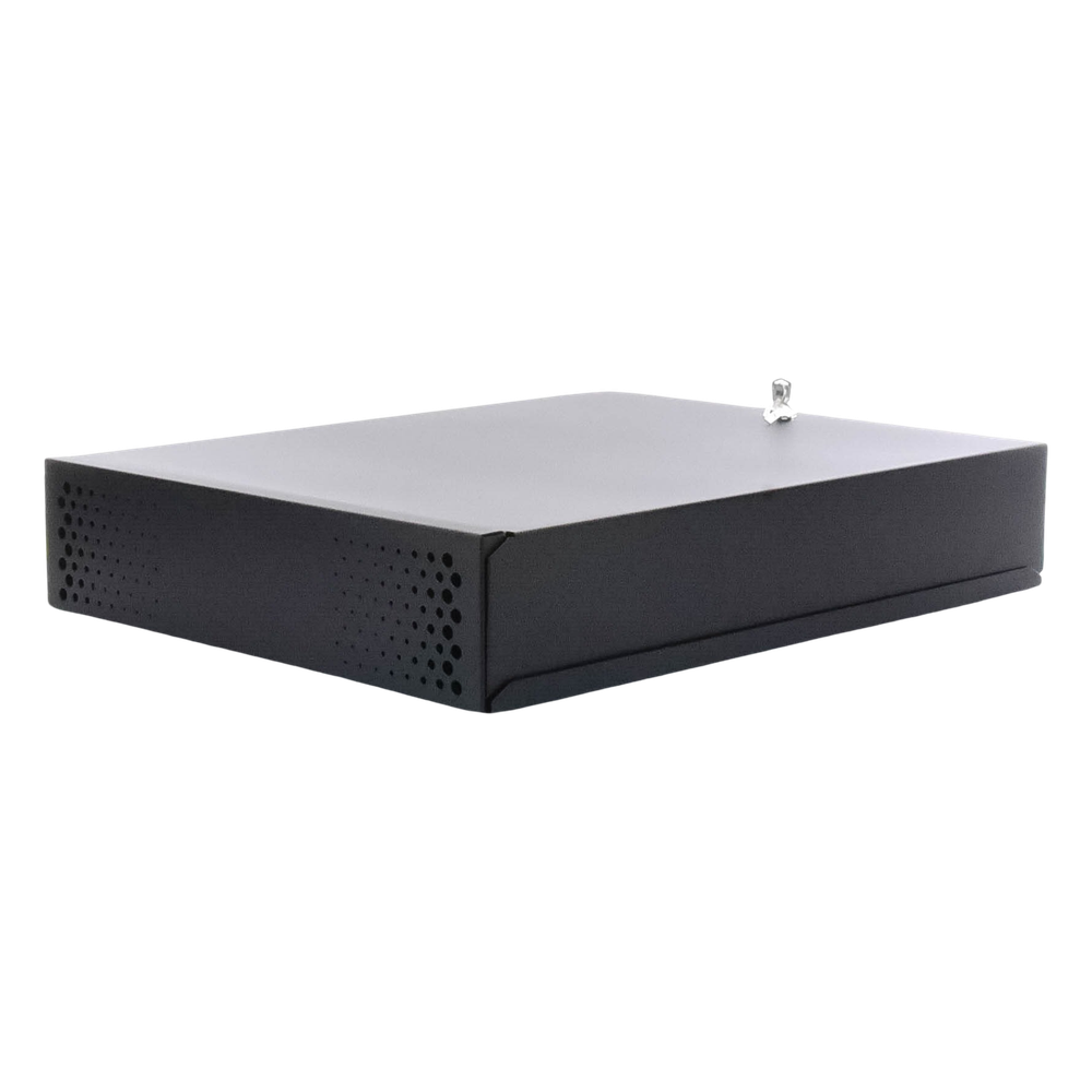 Gabinete Metálico para DVR/NVR. Tamaño Max. de DVR/NVR: 445 x 88 x 400mm (An.xAl.xProf.). Compatible con Fuente SLIM.