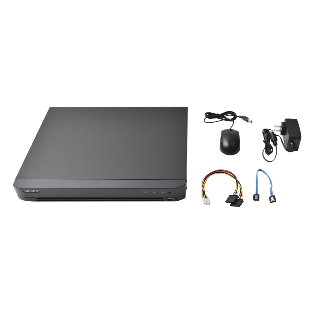 KIT TurboHD 1080p / DVR 8 Canales / 8 Cámaras Bala (exterior 2.8 mm) / Transceptores / Conectores / Fuente de Poder Profesional hasta 15 Vcc para Larga Distancias