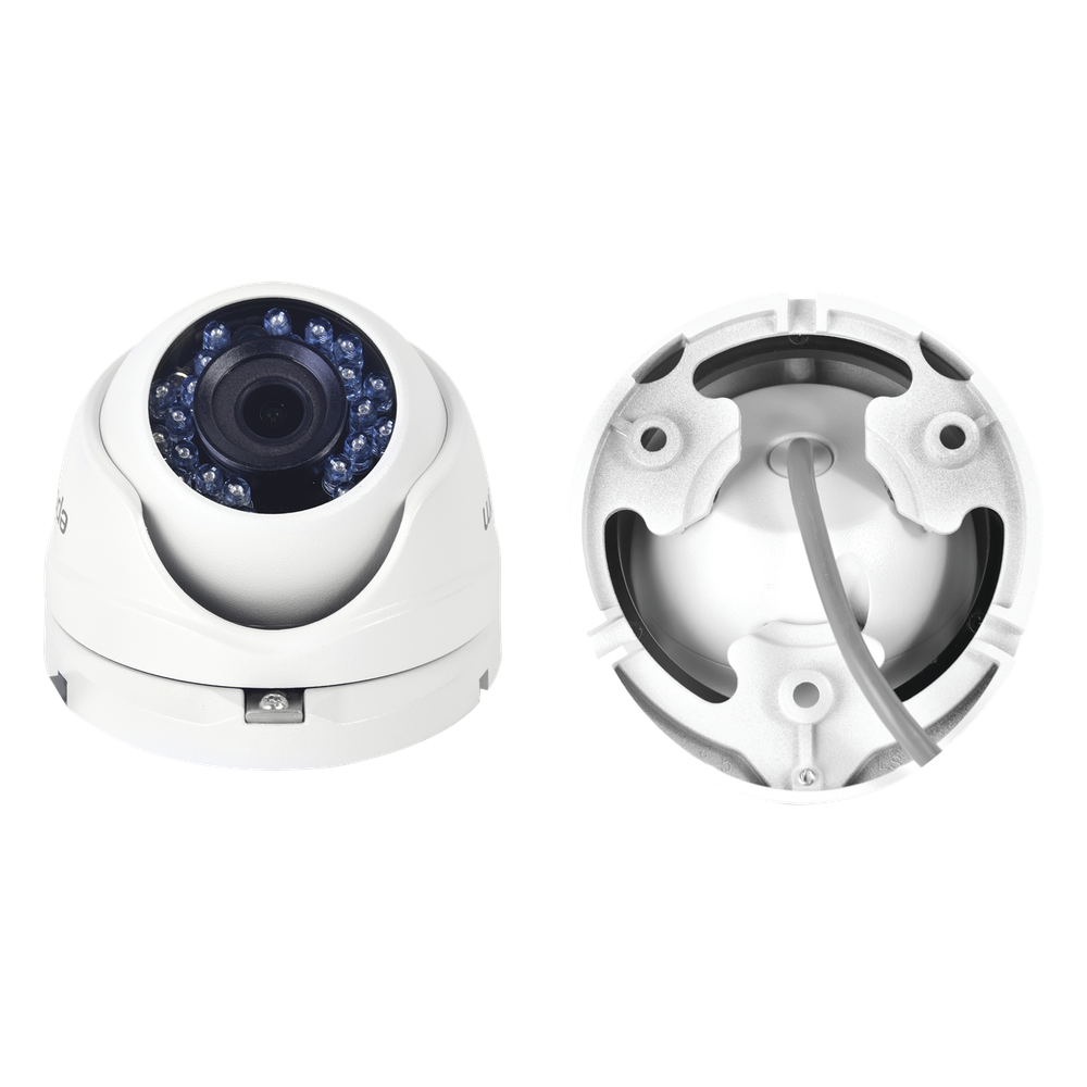 KIT TurboHD 1080p / DVR 8 Canales / 4 Cámaras Bala (exterior 2.8 mm) / 4 Cámaras Eyeball (exterior 2.8 mm) / Transceptores / Conectores / Fuente de Poder Profesional hasta 15 Vcc para Largas Distancias