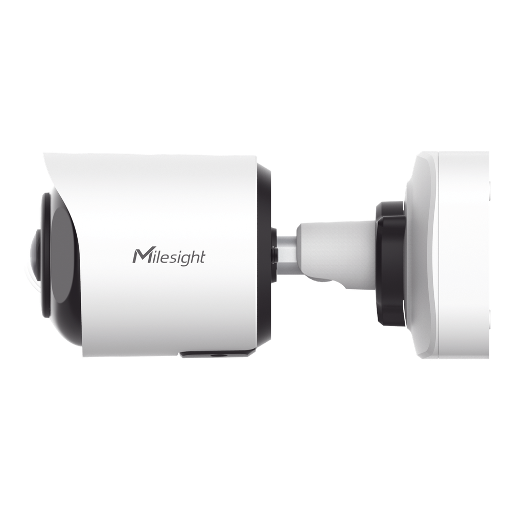 Cámara Bullet de Red Mini Panorámica 180° AI / 4K / Super WDR 120dB / Micrófono Integrado / IP67-IK10 / Soporte PoE / Almacenamiento 1TB / Analítica IA VCA 8 Modos