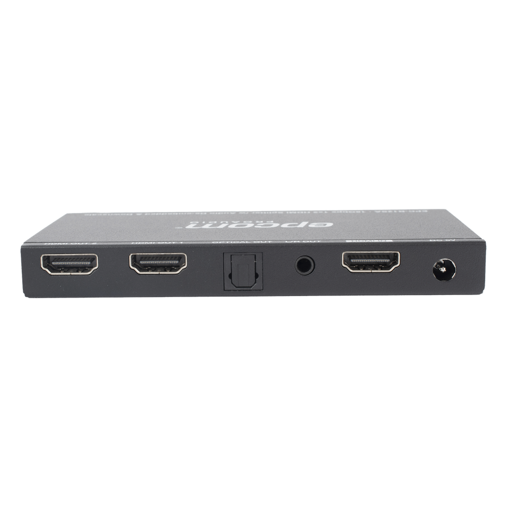 Splitter HDMI 1x2 | 4K@60Hz | Extractor de Audio | Down Scaler | HDR  4:4:4 | EDID | 18Gbps