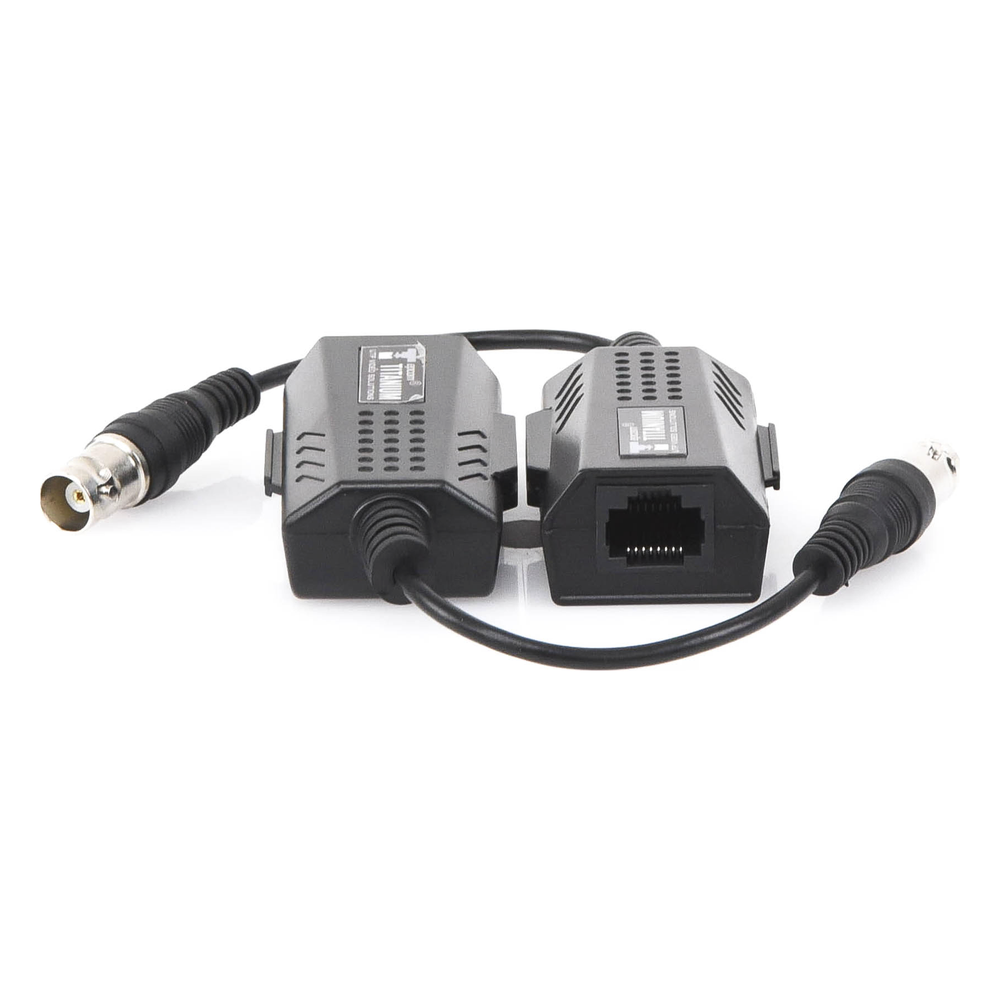 Kit EXTENSOR IP por cable CABLE COAXIAL para distancias de HASTA 200 m / REUTILIZA EL CABLEADO EXISTENTE PARA CONECTAR CÁMARAS IP / No Requiere Energía / Transmisión en Tiempo Real / Protección Contra Sobretensiones Incorporada