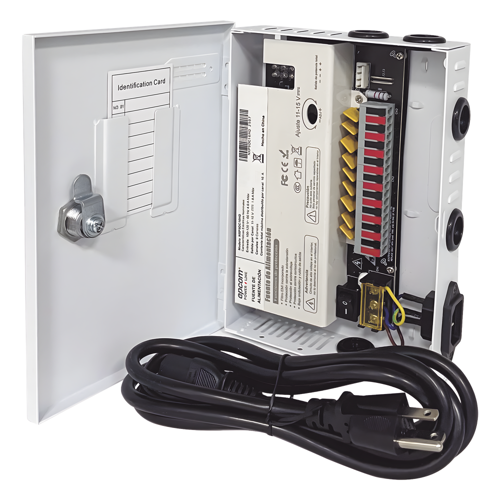 Fuente / 11-15 V / 9 canales / 16 A / Alta tecnología en seguridad / Doble ventilador / Hasta 1.8 Amperes por Salida / Filtro de ruido por canal / Diseño de alta gama.