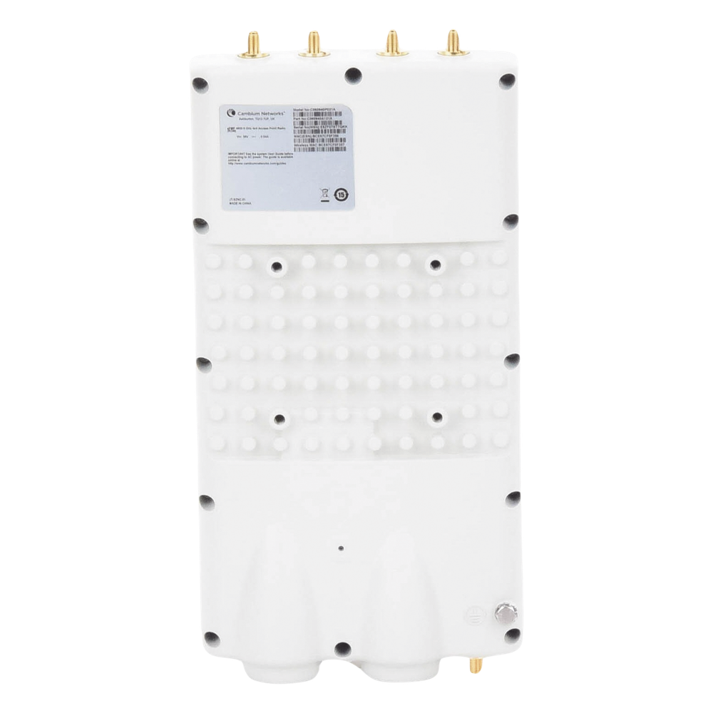 4 Gbps agregados / Estación base ePMP4600 / Wi-Fi 6e (802.11ax) / 5725 - 7125 MHz / hasta 120 suscriptores / sincronización GPS / Ideal para soluciones PTMP / C060940A121C. Velocidad Fibra -óptica /