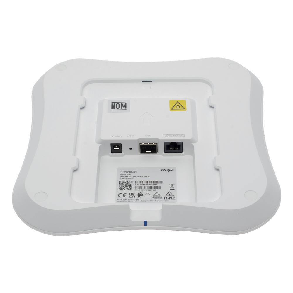 Punto de Acceso Mesh Wi-Fi 7 para Alta Densidad, Tri-banda hasta 600 Usuarios, ancho de banda de hasta 13 Gbps , interior con puerto 2.5Gb y SFP+ 10G, 802.11 BE14000 MU-MIMO 8x8