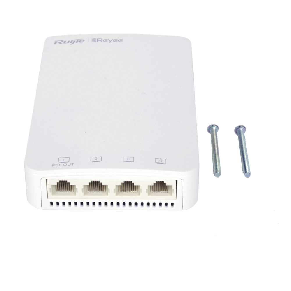Punto de Acceso Wall Plate Wi-Fi 5 / 1267 Mbps Doble Banda / 802.11ac Wave 2 MU-MIMO 2x2 / 5 Puertos Gigabit / 1 Puerto PoE Out / Mesh / Beamforming / Gestión Cloud Gratuita
