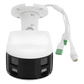 [FlexVu] [PROTECCIÓN ACTIVA] Bala IP Panorámica 8 Megapixel (4K) / 2 Lentes 4 mm (180°) / Imagen a Color 24/7 (ColorVu) / PoE / WDR 130° / IP67 / ACUSENSE / Luz Estroboscópica y Alarma Audible / 40 mts Luz Blanca / Micro SD